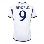 Günstige Fußballtrikots Real Madrid Benzema 9 Kinder Heimtrikot 2023-24 Kurzarm
